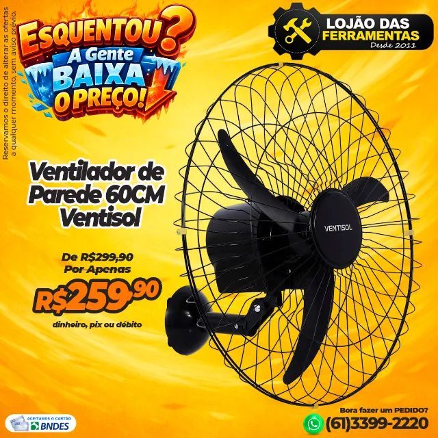 Ventilador de Parede 60CM Ventisol