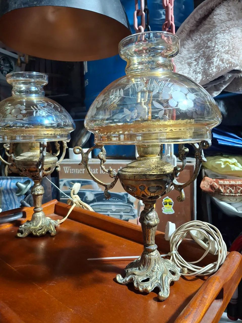 Par de abajures em bronze - Foto 2