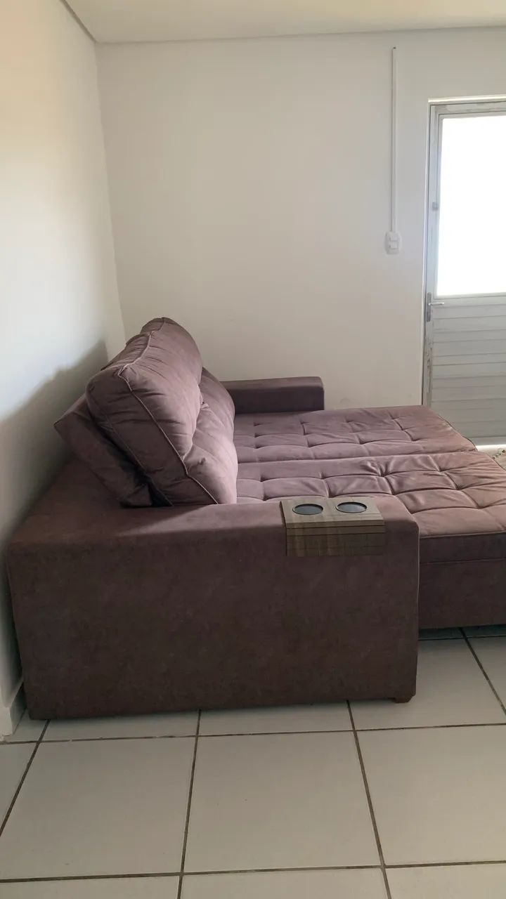 Sofá reclinável marrom  - Foto 2
