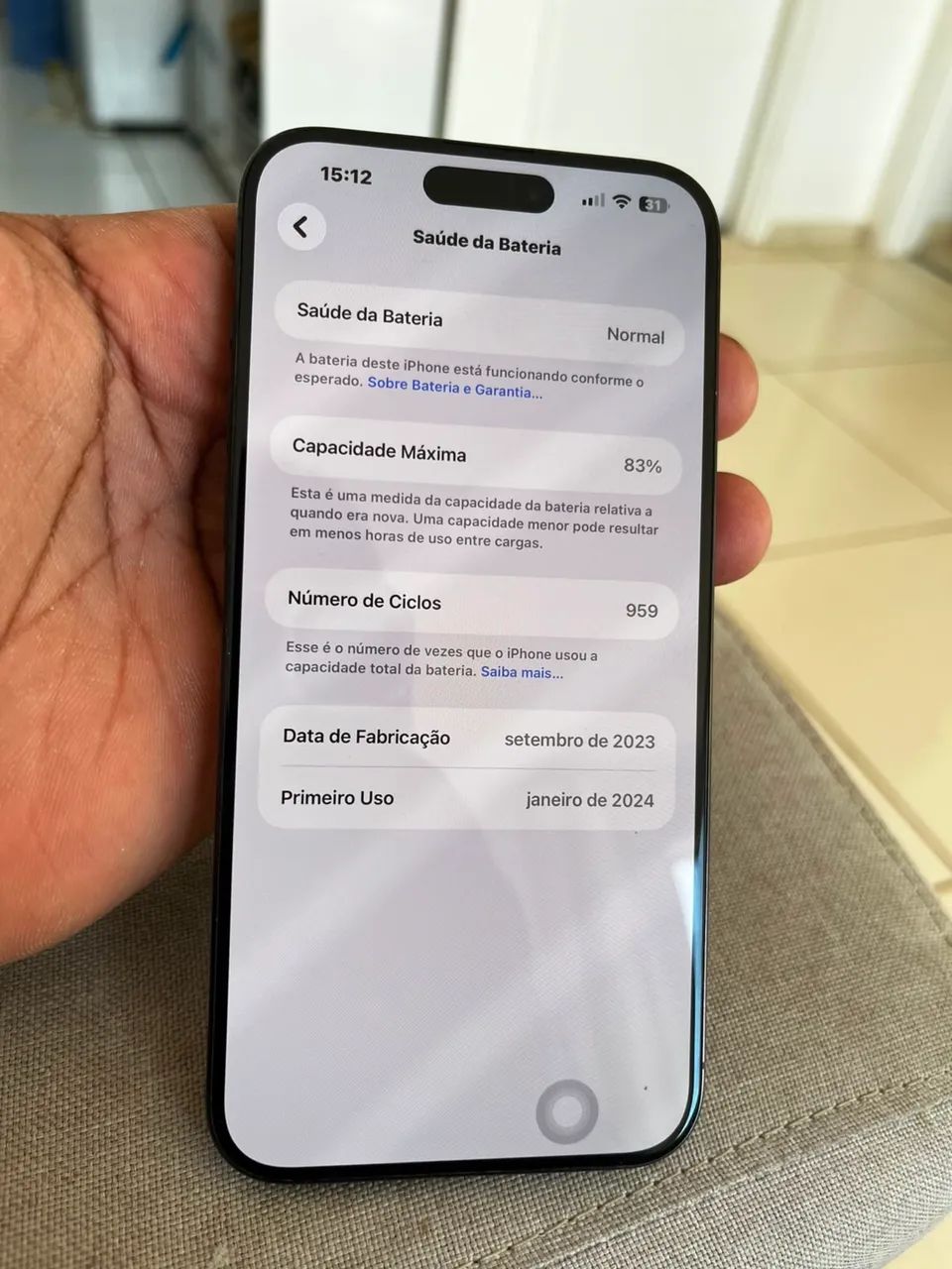 Iphone 15 Pro Max 256GB Titânio Azul  - Foto 5