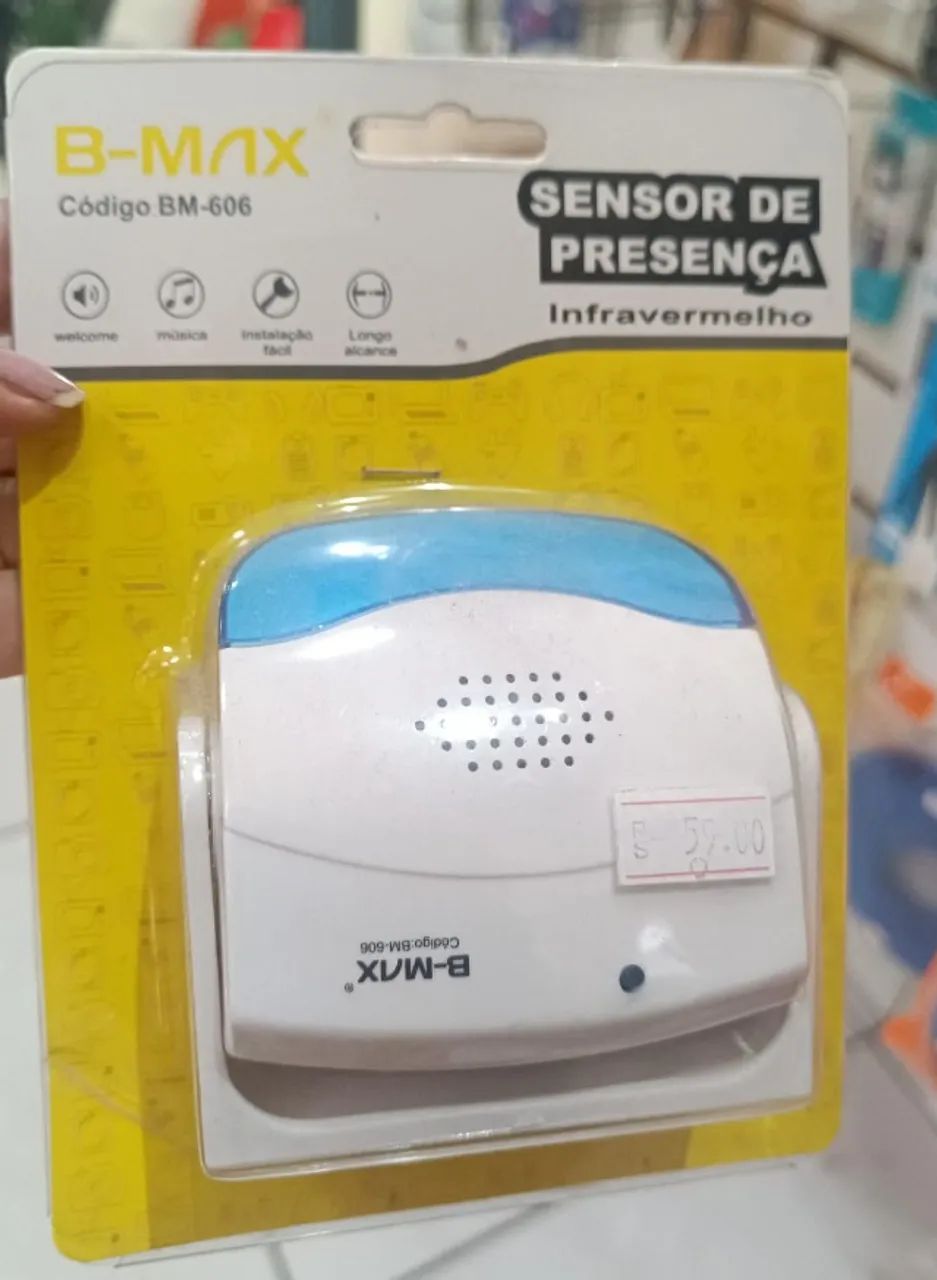 Sensor De Presença Campainha Digital Anunciador S/fio Bm-606 Loja Coimbra Entrega