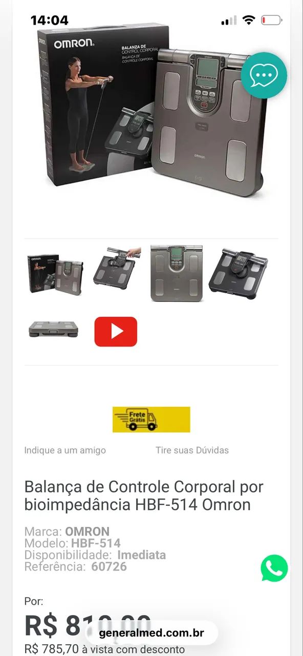 Balança de biopedancia 
