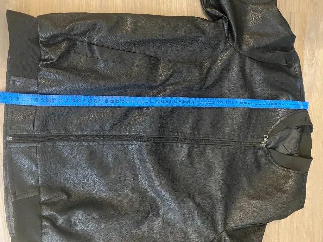 Jaqueta de couro sintético nova masculina - Foto 4
