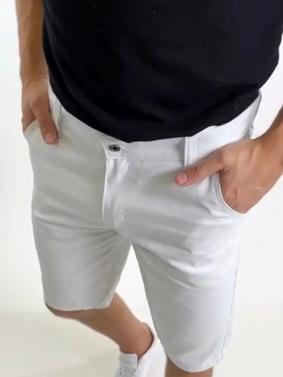 Bermuda branca masculina 