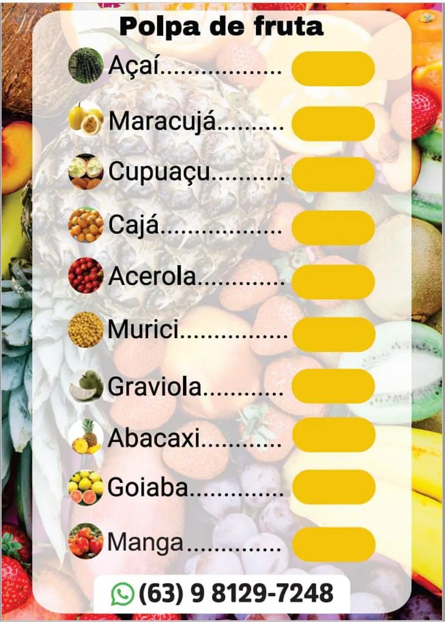 Vendo polpas.