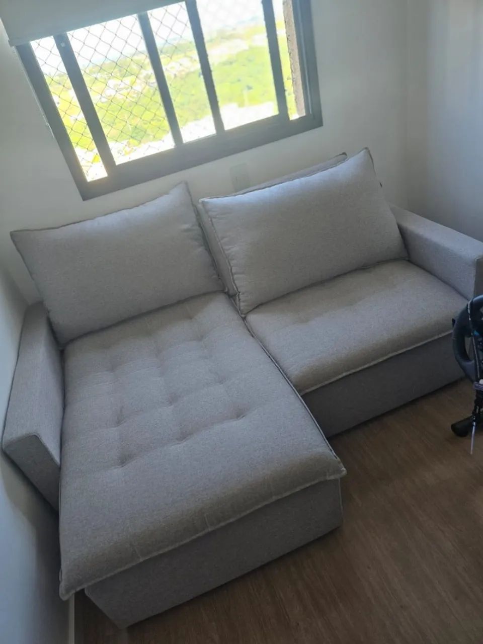 Sofá Retrátil Takei Tecido Urano 05  Cinza - Foto 2