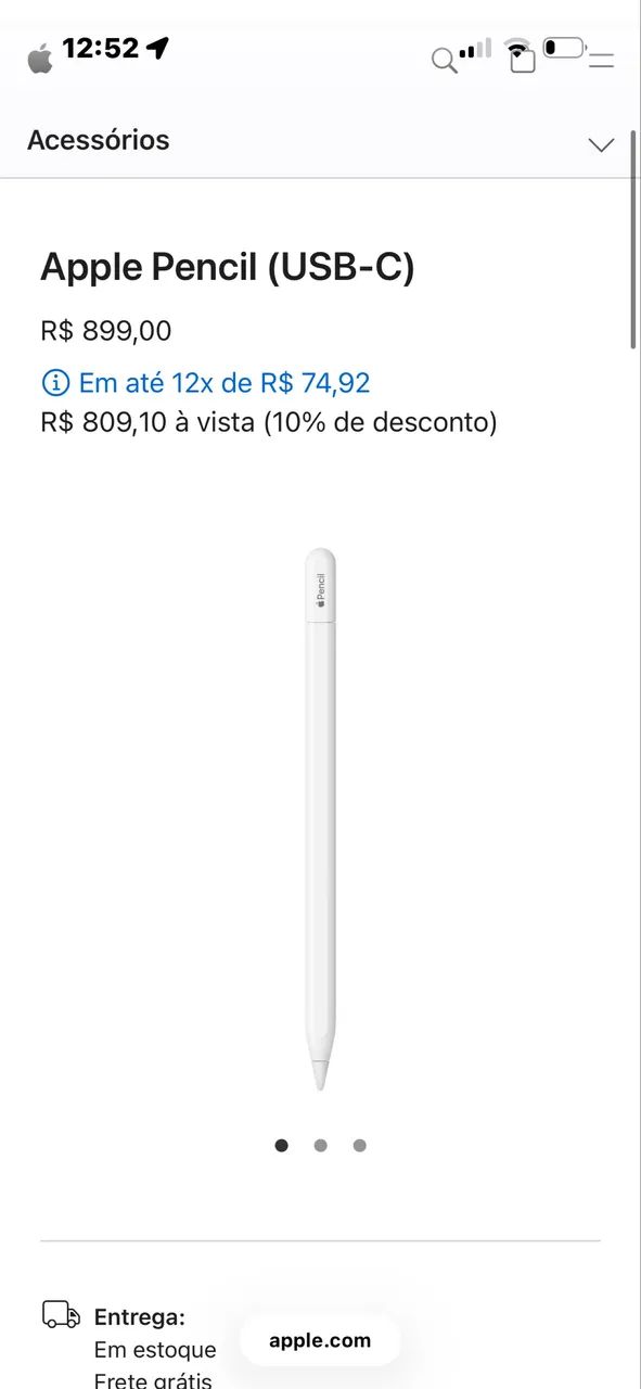 iPad de 10ª geração 64GB + Apple Pencil USB-C - Celulares e
