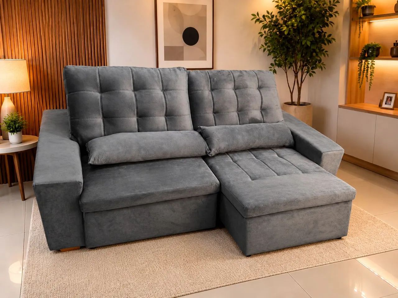Sofá Retrátil e Reclinável - Conforto e Qualidade para Sua Sala - Foto 2
