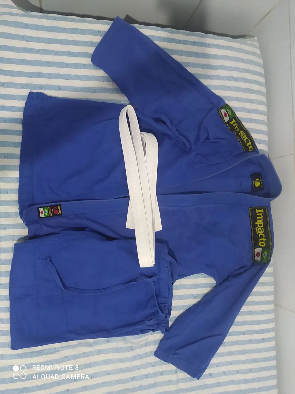 Kimono + Calça + Faixa A2 - Jiu-Jitsu/Karate - Ótimo Estado