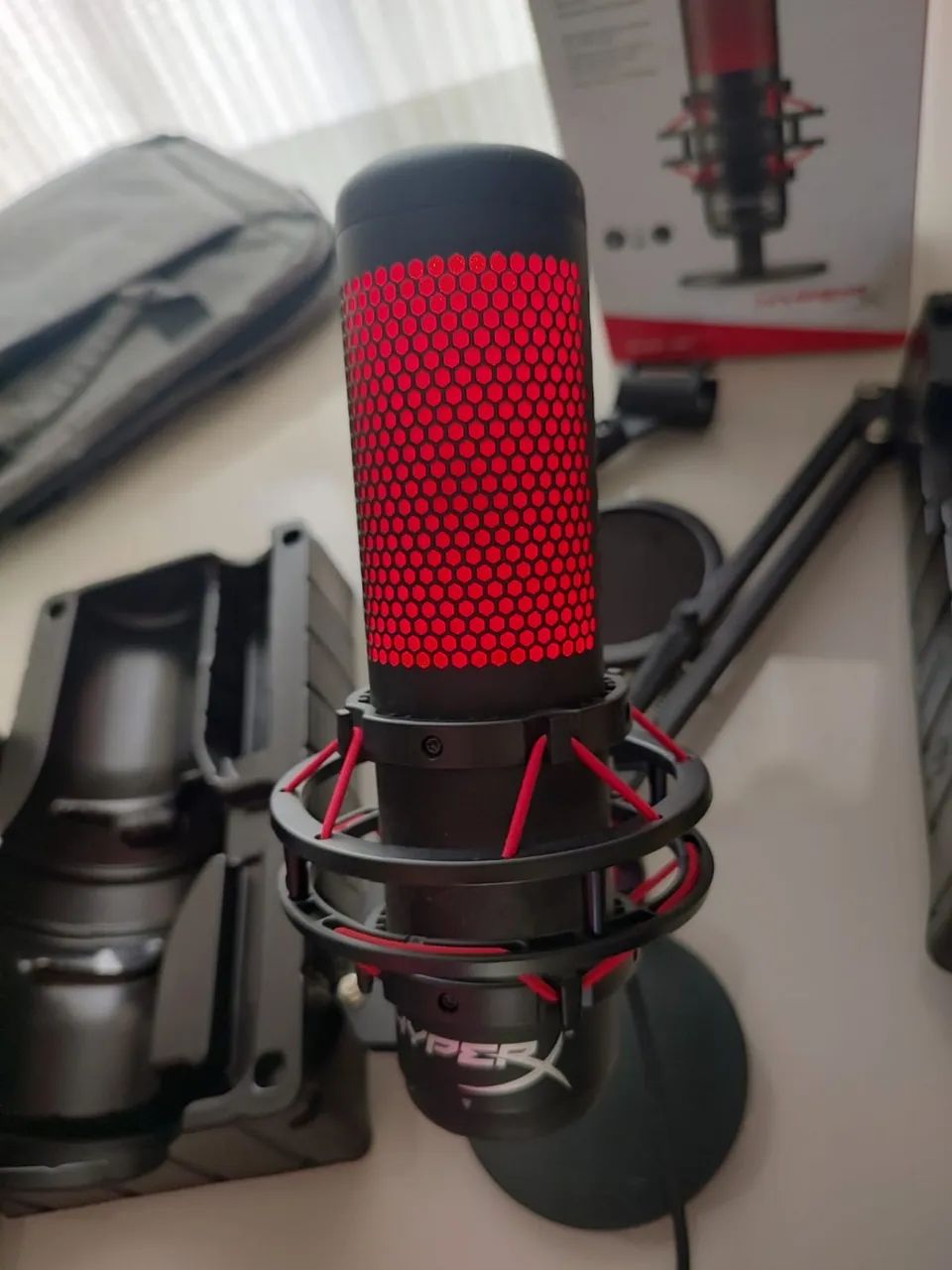 Microfone hiperx original + braço articulado + pop filter - Foto 2