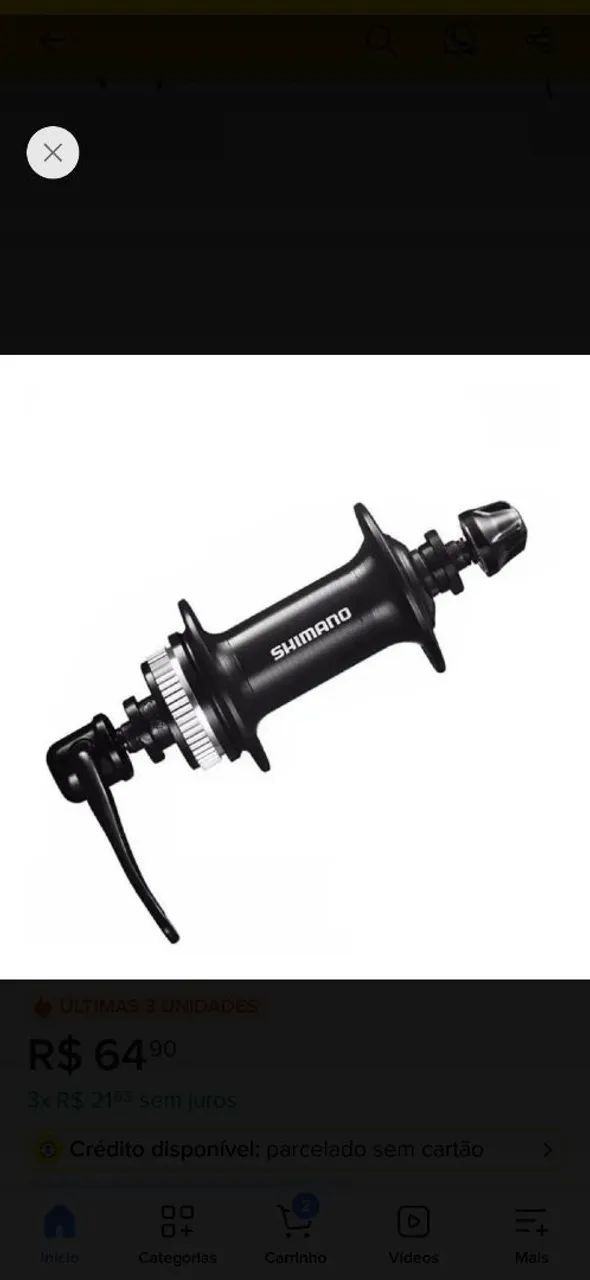 Cubo dianteiro  Shimano  m435 disco 32 furos - Foto 3