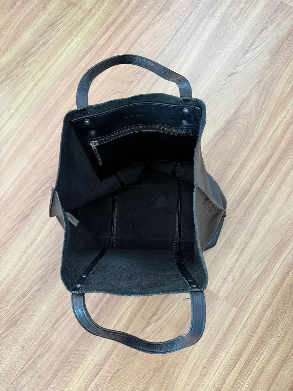 Bolsa Zara couro legítimo semi nova - Foto 2