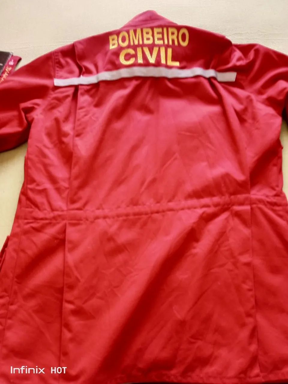 Uniforme de bombeiro civil vermelho feminino  - Foto 2
