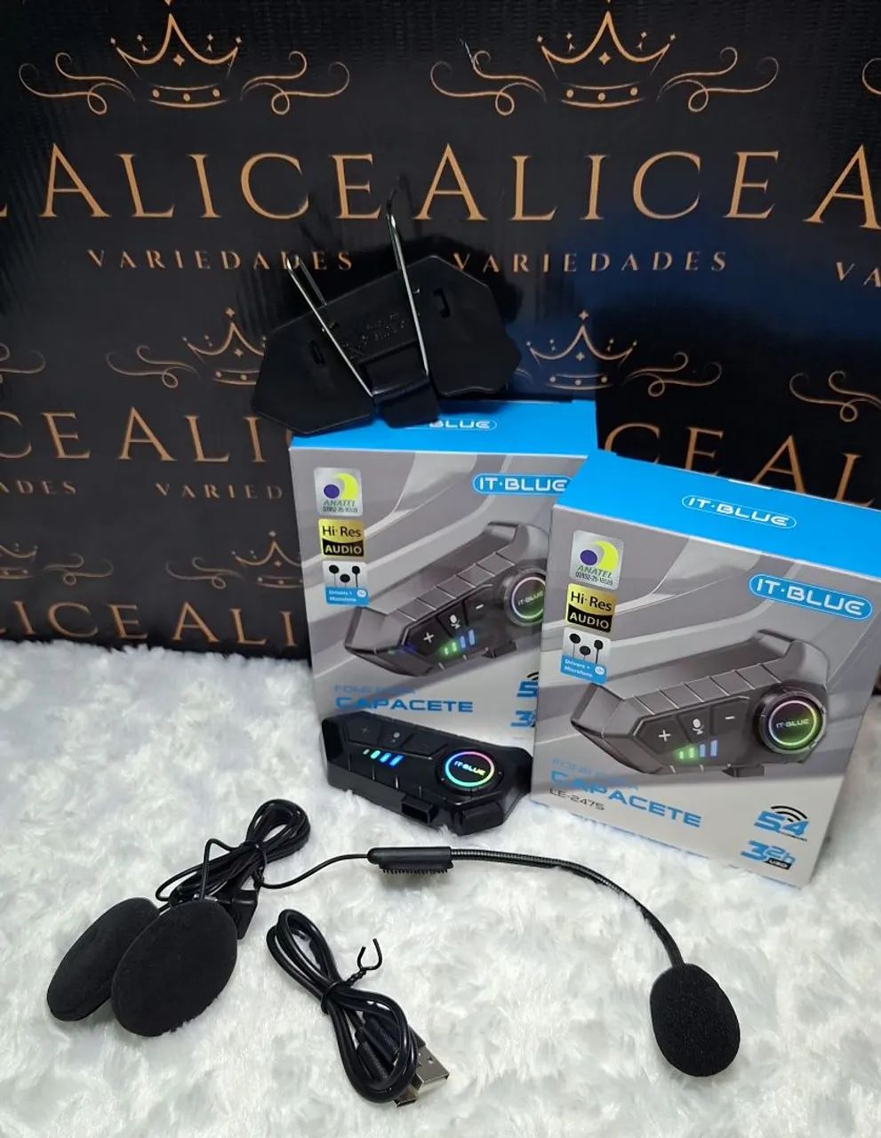 Fone para capacete Bluetooth 