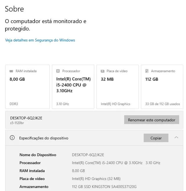 PC HP Slim i5 | 8GB RAM | SSD 120GB | Office e Win 10 - Foto 5