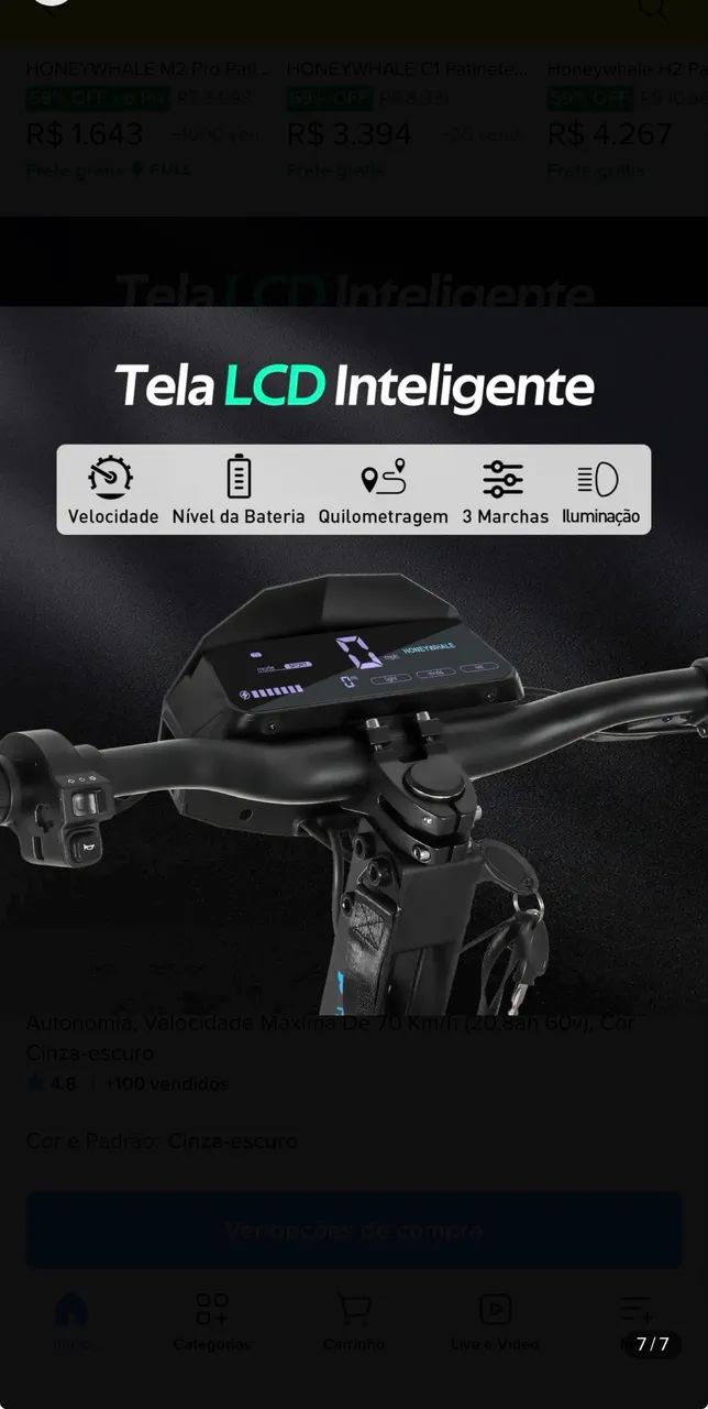 Patinete elétrico H4 2400W - Foto 4