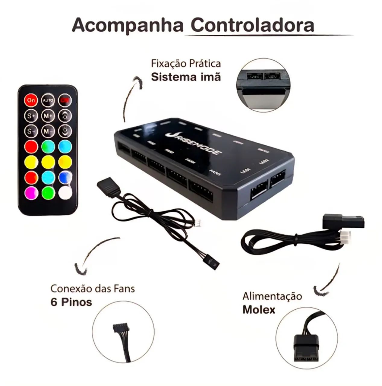 Fans rise mode+ controladora ARGB. - Foto 4
