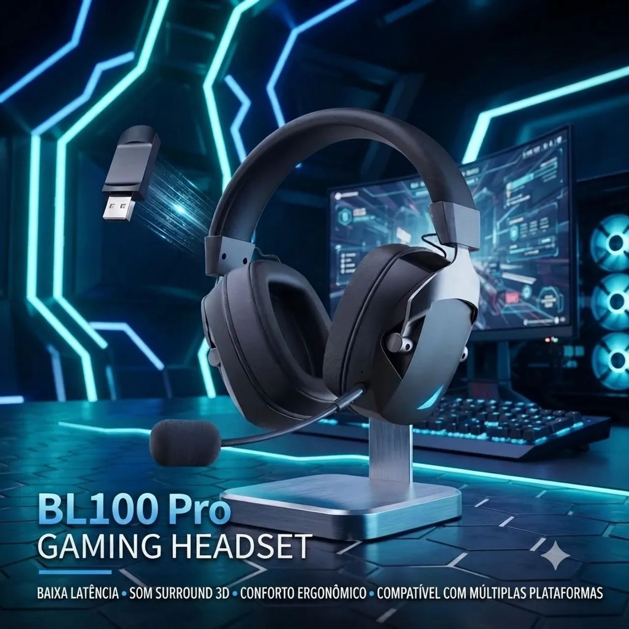 Headset Gamer BL100 PRO - Preto