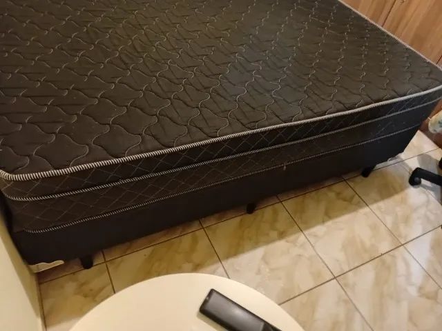 Cama de Casal com Colchão e Box Preto  - Foto 2