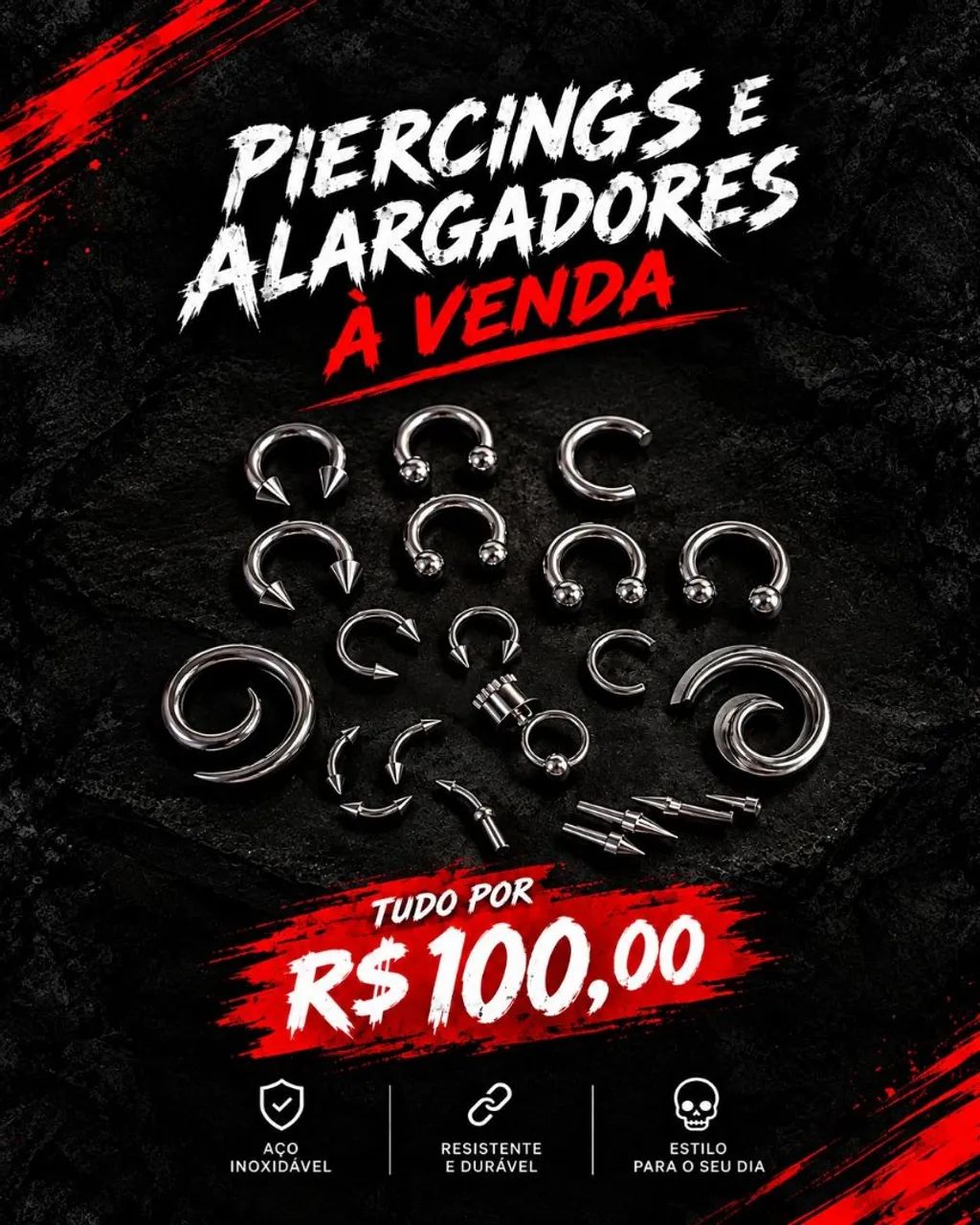 Piercing alargador 