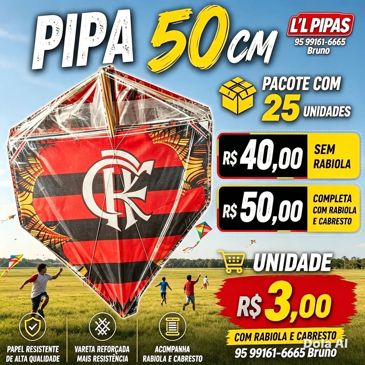 Pipa 50 cm Faça sua encomenda 