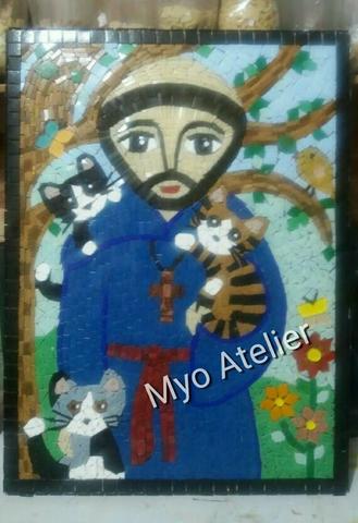 Quadro São Francisco Mosaico