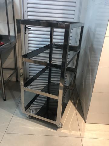 Carrinho multiuso inox