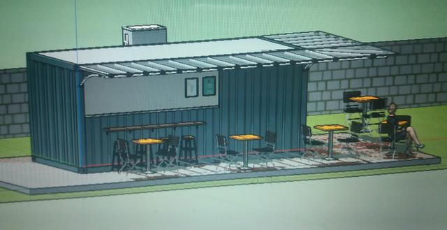 Lanchonete ou cafe em container