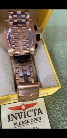 Relógio Invicta Zeus Bolt Skeleton Dourado com Preto a prova d'água - Foto 2