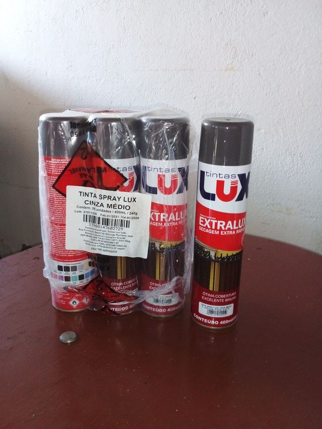 Promoção tinta spray Lux cinza médio contém   15 unidades por 140reais  - Foto 3