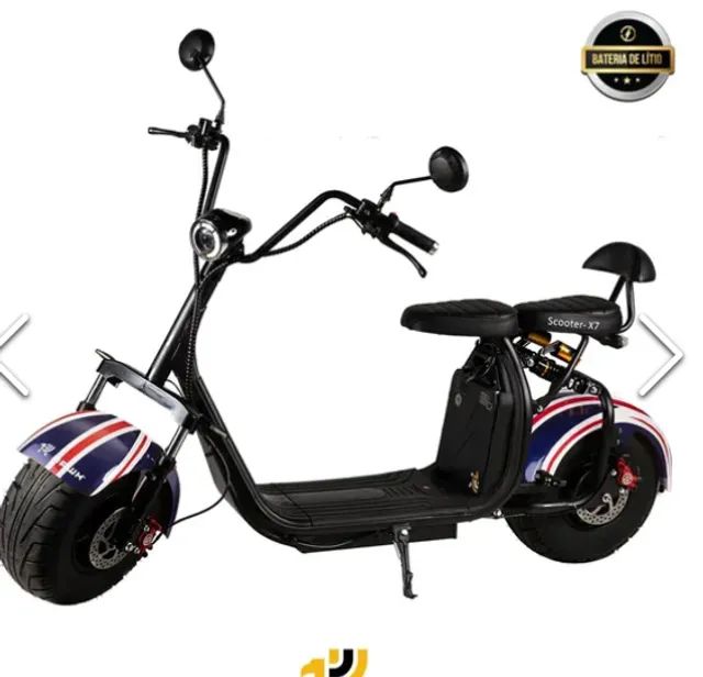 SCOOTER ELETRICA WEHAWK MODELO X7 NB FREE 1000W BAT 60V 12AH 2 LUGARES