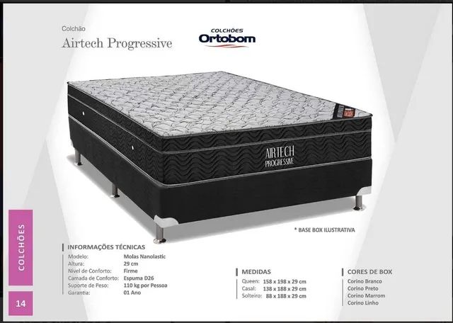 Quarto cama box casal ortobom colchão molas 