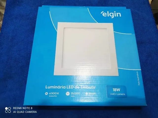 Painel Sobrepor -Elgin 6500k  18w 22x22 (Honestidade e qualidade-Jk Eletrônicos)