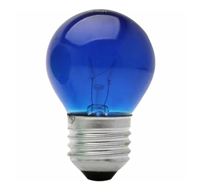 Lampada Bolinha Colorida Decorativa E27 15w 127v Bfh1150 -  Cor Azul Claro