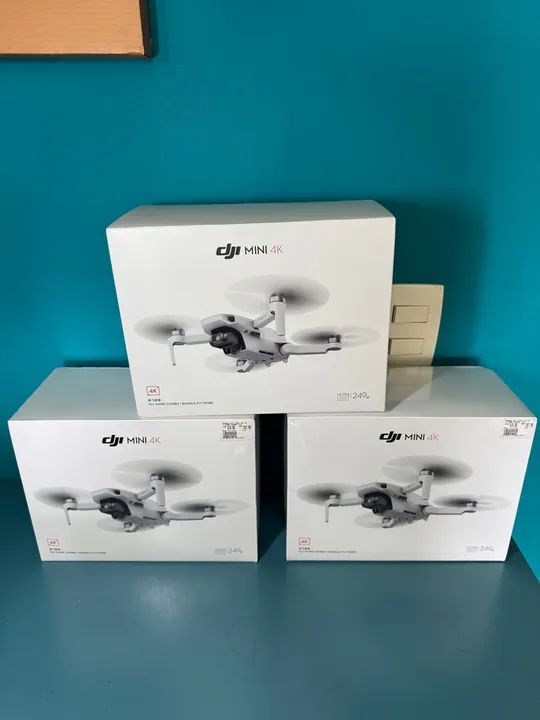 Drone DJI Mini 4K - Novo - Câmera 4K - Fly More Combo
