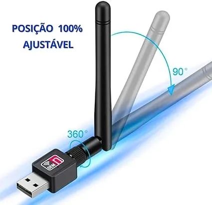 Adaptador USB Wireless Wi-fi Band 1.800Mbps Rede 2462MHz/2.0 Ethernet - Foto 3