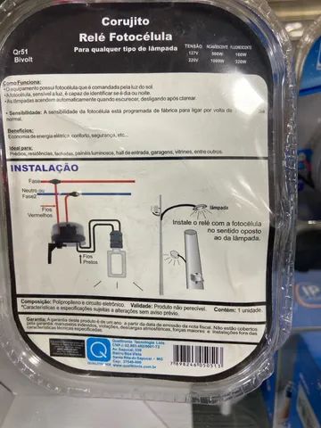Fotocélula relê para Elétrica liga a noite  - Foto 2