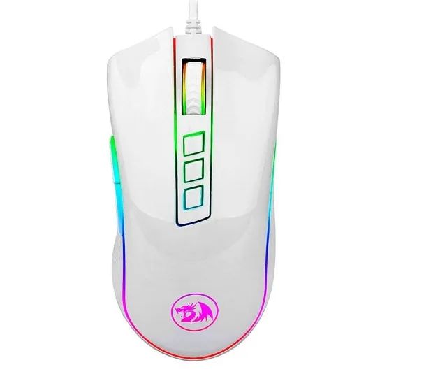 Mouse Gamer Redragon Cobra, Chroma RGB, 10000DPI, 7 Botões, Lunar White - M711W - Foto 2