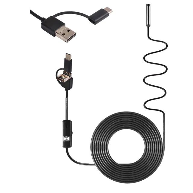 Camera Endoscópica 10m Usb Tipo-c 8mm, 720p, 3 Em 1, Android B0207