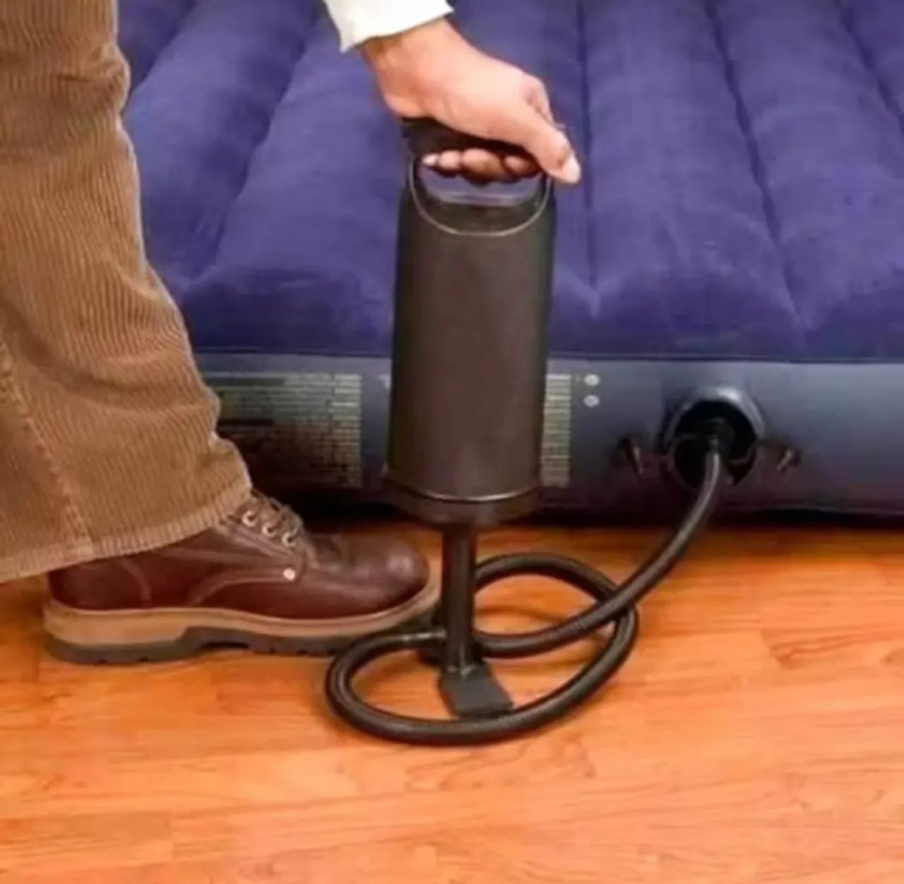 Kit Colchão inflável solteiro + bomba de ar - Foto 6