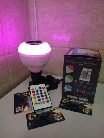 Vendo Lâmpada bluetooth e caixinha de som Speaker - Foto 2