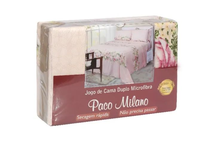 Jogo de Cama Casal 4 Peças Queen Size em Microfibra Leucacia - Foto 2