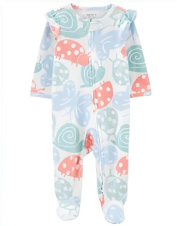 Macacão Pijama Carters Zíper E Pezinho Original