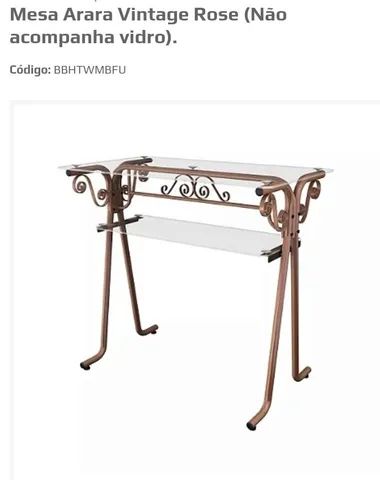 Mesa para loja vintage rosé Gold 