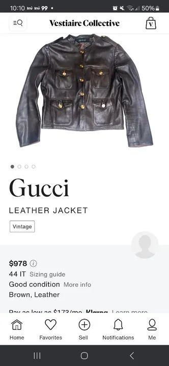 Jaqueta Vintage de couro gucci coleção Tom ford x gucci 2002