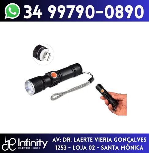 Lanterna Led Mini Recarregável Usb