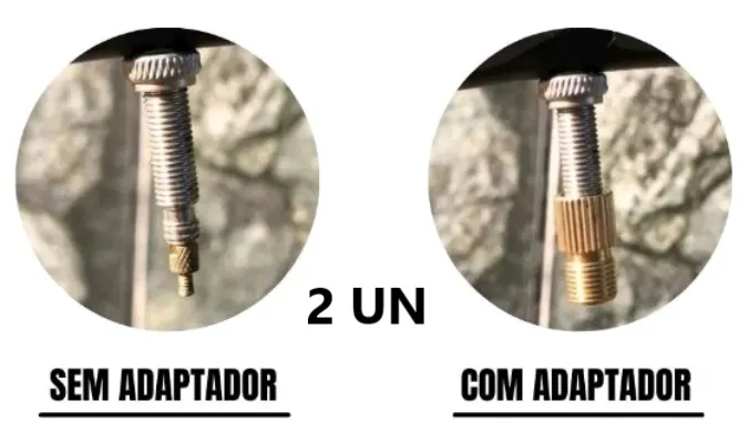 Adaptador Válvula Ar de Pneu Presta para Schrader