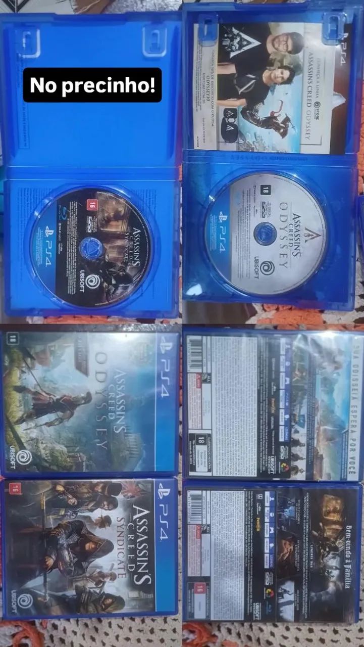 Jogos de PS4 - Assassin's Creed - Odyssey, Syndicate e outros!