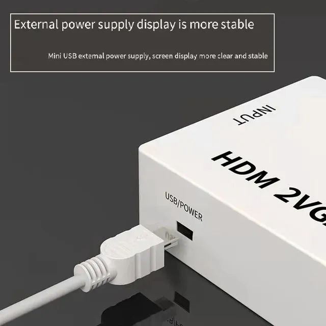 Adaptador Conversor Mini HDMI para VGA com Áudio - Foto 2