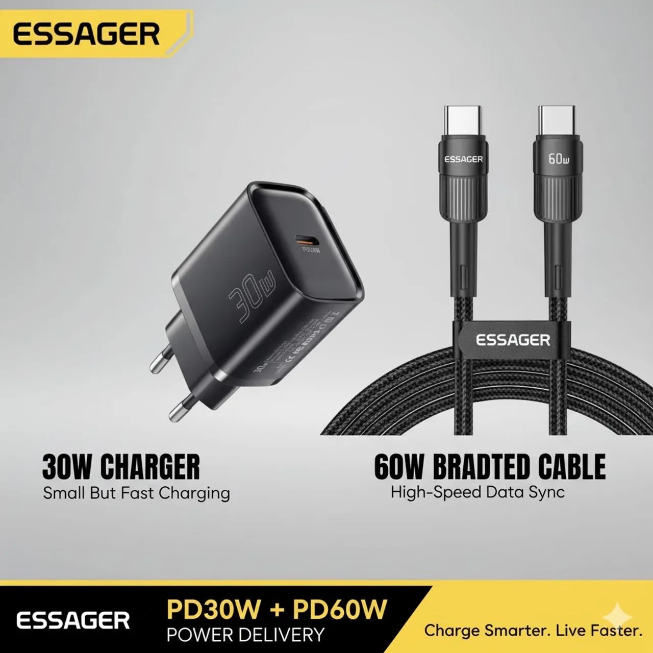 Carregador ESSEGER USB-C 30W